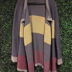 Cabi Color Blocking Cardigan Sweater